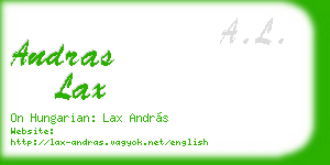 andras lax business card