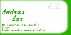andras lax business card